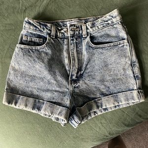 High Waisted Acid Wash American Apparel Jean Shorts